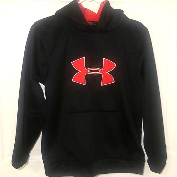 Under Armour Other - Boy's Black/Red Under Armor Hoodie Size YLG 14-16
